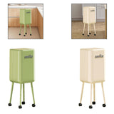 Maxbell Trash Can with Wheels Minimalist Wastebasket for Kitchen Dresser Living Room Green