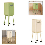 Maxbell Trash Can with Wheels Minimalist Wastebasket for Kitchen Dresser Living Room Green