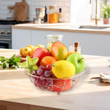 Maxbell Wire Storage Stand Vegetable Holder Holiday Pastry Wedding Fruit Basket Bowl