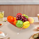 Maxbell Fruit Basket Practical Fruit Stand Holder for Restaurant Kitchen Living Room Rose Gold