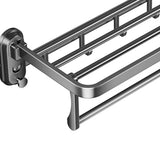 Maxbell Towel Shelf Wall Mounted Kitchen Bathroom Towel Rack Home Decor Multipurpose 40cmx23cmx13.5cm