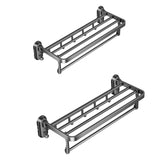 Maxbell Towel Shelf Wall Mounted Kitchen Bathroom Towel Rack Home Decor Multipurpose 40cmx23cmx13.5cm