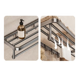 Maxbell Towel Shelf Wall Mounted Kitchen Bathroom Towel Rack Home Decor Multipurpose 40cmx23cmx13.5cm