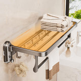 Maxbell Towel Shelf Wall Mounted Kitchen Bathroom Towel Rack Home Decor Multipurpose 40cmx23cmx13.5cm