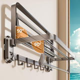 Maxbell Towel Shelf Wall Mounted Kitchen Bathroom Towel Rack Home Decor Multipurpose 50cmx23cmx13.5cm