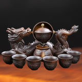 Maxbell Semi Automatic Tea Pot Gift Chinese Gongfu Tea Set for Office Leisure Indoor