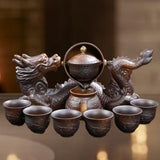 Maxbell Semi Automatic Tea Pot Gift Chinese Gongfu Tea Set for Office Leisure Indoor