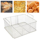 Maxbell Square Frying Drain Basket Stainless Steel for French Fries 35x25x10cm