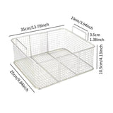 Maxbell Square Frying Drain Basket Stainless Steel for French Fries 35x25x10cm