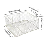 Maxbell Square Frying Drain Basket Stainless Steel for French Fries 38x25x10cm