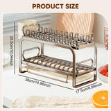 Maxbell Dish Drying Rack Large Capacity Dish Rack for Home Kitchen Counter Apartment M