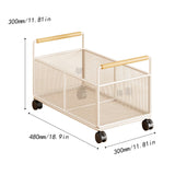 Maxbell Rolling File Cart Book Storage Portable with Wheels for Crafts Handbag Books L