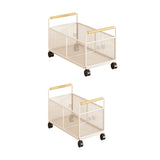 Maxbell Rolling File Cart Book Storage Portable with Wheels for Crafts Handbag Books L