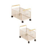 Maxbell Rolling File Cart Book Storage Portable with Wheels for Crafts Handbag Books L