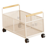 Maxbell Rolling File Cart Book Storage Portable with Wheels for Crafts Handbag Books L