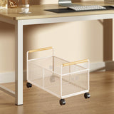 Maxbell Rolling File Cart Book Storage Portable with Wheels for Crafts Handbag Books L