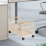 Maxbell Rolling File Cart Book Storage Portable with Wheels for Crafts Handbag Books L