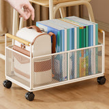 Maxbell Rolling File Cart Book Storage Portable with Wheels for Crafts Handbag Books L