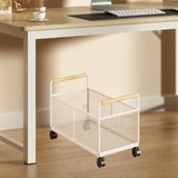 Maxbell Rolling File Cart Book Storage Portable with Wheels for Crafts Handbag Books M