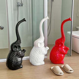 Maxbell Toilet Brush and Holder Elephant Statue Household Cleaning Tool for Restroom
