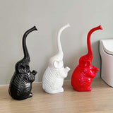 Maxbell Toilet Brush and Holder Elephant Statue Household Cleaning Tool for Restroom