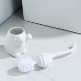Maxbell Toilet Brush and Holder Elephant Statue Household Cleaning Tool for Restroom