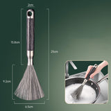 Maxbell Stainless Steel Wire Pot Brush Heavy Duty Pan Brush for Pans Dishes Grilling