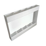 Maxbell Acrylic Straw Holder Stick on Kitchen Accessories Container for Cabinet Door