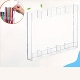 Maxbell Acrylic Straw Holder Stick on Kitchen Accessories Container for Cabinet Door