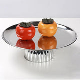 Maxbell Footed Fruit Serving Tray Round Fruit Dish for Fruit Kitchen Counter Parties