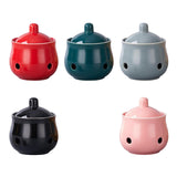 Maxbell Garlic Keeper with Lid Keep Your Garlic Cloves Fresh for Countertop for Home Red