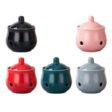 Maxbell Garlic Keeper with Lid Keep Your Garlic Cloves Fresh for Countertop for Home Red