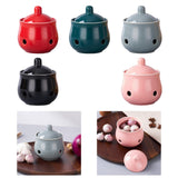 Maxbell Garlic Keeper with Lid Keep Your Garlic Cloves Fresh for Countertop for Home Red