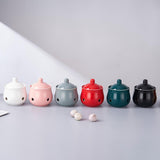 Maxbell Garlic Keeper with Lid Keep Your Garlic Cloves Fresh for Countertop for Home Red