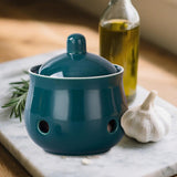 Maxbell Garlic Keeper with Lid Keep Your Garlic Cloves Fresh for Countertop for Home Green