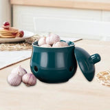 Maxbell Garlic Keeper with Lid Keep Your Garlic Cloves Fresh for Countertop for Home Green