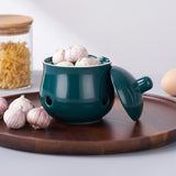 Maxbell Garlic Keeper with Lid Keep Your Garlic Cloves Fresh for Countertop for Home Green