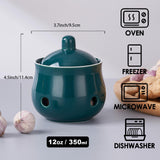 Maxbell Garlic Keeper with Lid Keep Your Garlic Cloves Fresh for Countertop for Home Green