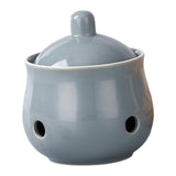Maxbell Garlic Keeper with Lid Keep Your Garlic Cloves Fresh for Countertop for Home Gray