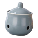 Maxbell Garlic Keeper with Lid Keep Your Garlic Cloves Fresh for Countertop for Home Gray