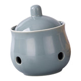 Maxbell Garlic Keeper with Lid Keep Your Garlic Cloves Fresh for Countertop for Home Gray