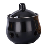 Maxbell Garlic Keeper with Lid Keep Your Garlic Cloves Fresh for Countertop for Home Black
