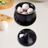 Maxbell Garlic Keeper with Lid Keep Your Garlic Cloves Fresh for Countertop for Home Black