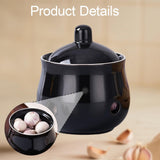 Maxbell Garlic Keeper with Lid Keep Your Garlic Cloves Fresh for Countertop for Home Black