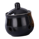 Maxbell Garlic Keeper with Lid Keep Your Garlic Cloves Fresh for Countertop for Home Black