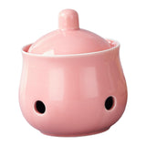 Maxbell Garlic Keeper with Lid Keep Your Garlic Cloves Fresh for Countertop for Home Pink