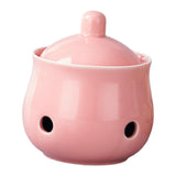 Maxbell Garlic Keeper with Lid Keep Your Garlic Cloves Fresh for Countertop for Home Pink