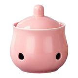Maxbell Garlic Keeper with Lid Keep Your Garlic Cloves Fresh for Countertop for Home Pink