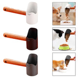 Maxbell Cat Dog Food Spoon Carbon Steel Pet Food Scooper for Puppy and Small Dogs Cats White