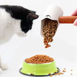 Maxbell Cat Dog Food Spoon Carbon Steel Pet Food Scooper for Puppy and Small Dogs Cats White